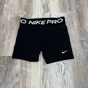 Nike Pro Kids Black Athletic Shorts